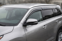 Toyota Highlander 2013–2019 Raamwindschermen met chromen sierlijst (set van 4, Niken) foto 1