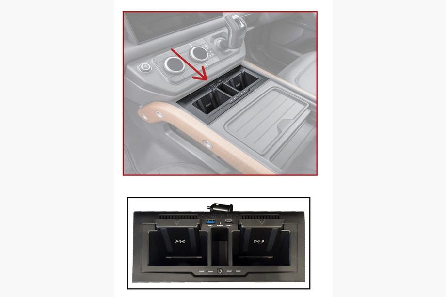 Land Rover Defender 2019– OEM draadloze oplader voor gadgets Foto 1