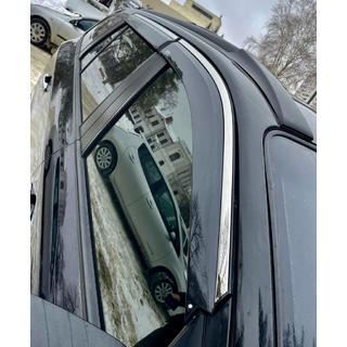 Raamwindschermen met chromen sierlijst (set van 4, Niken) Hyundai Santa Fe 2 2006–2012 foto 4