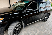 Toyota Highlander 2008–2013 Raamwindschermen met chromen sierlijst (set van 4, Niken) foto 1