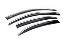 Chevrolet Malibu 2011–2018 Raamwindschermen met chromen sierlijst (set van 4, Niken) foto 4