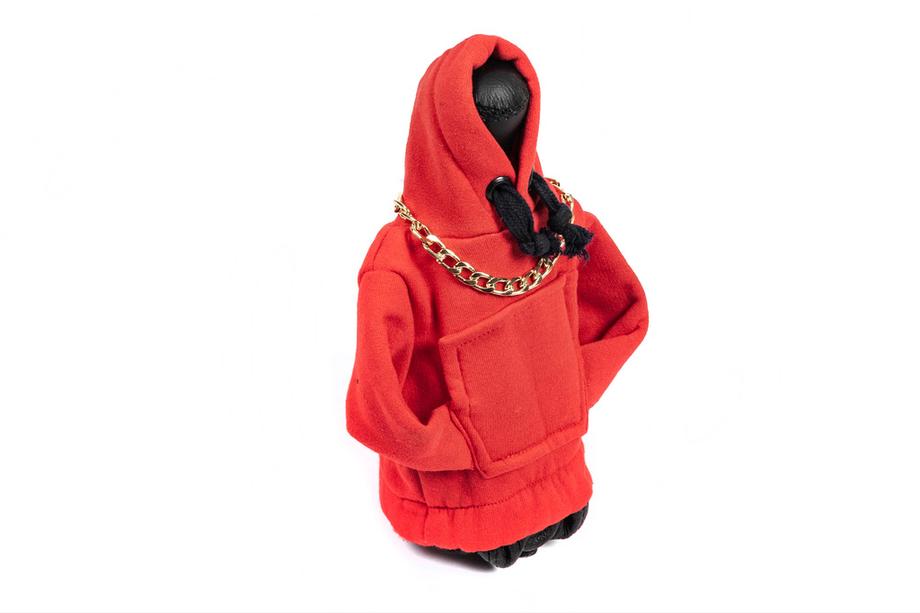 Hoodie hoes voor versnellingspook (rood, zwart koord) Foto 2
