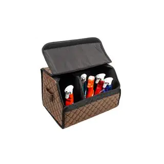ECO kofferbak organizer tas (50x30x30, bruin) foto 2