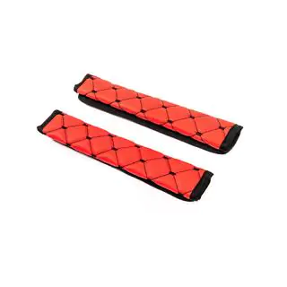 Gordelbeschermers ECO (2 stuks, rood met zwart stiksel) foto 4