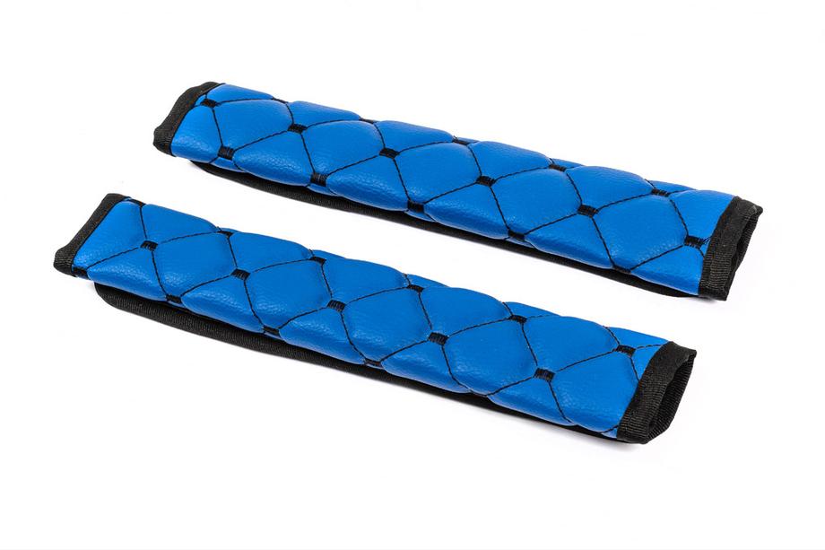 Gordelpads ECO (2 stuks, blauw met zwart stiksel) Foto 4