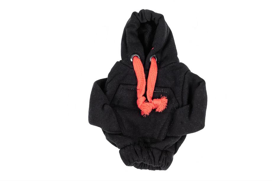 Versnellingspookhoes in hoodie-stijl (zwart, rood koord) Foto 3