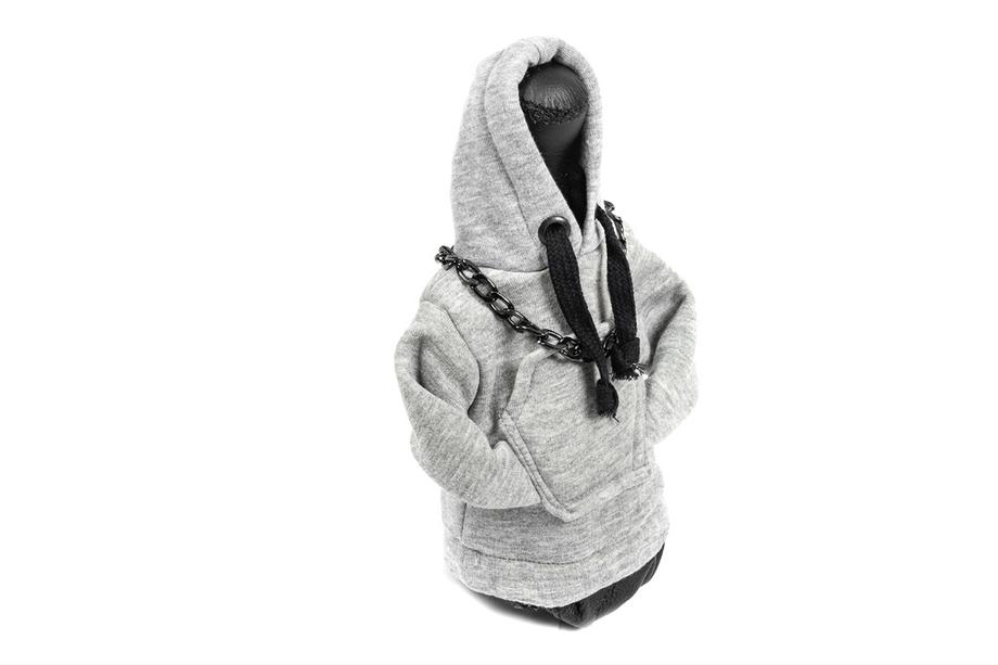 Pookhoes hoodie-stijl (grijs, zwart koord) Foto 3