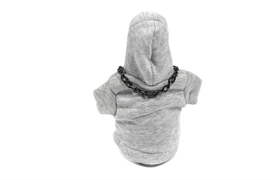 Pookhoes hoodie-stijl (grijs, zwart koord) Foto 4