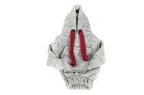 Pookhoes hoodie (grijs, bordeaux koord) foto 2