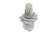 Pookhoes hoodie (grijs, bordeaux koord) foto 4