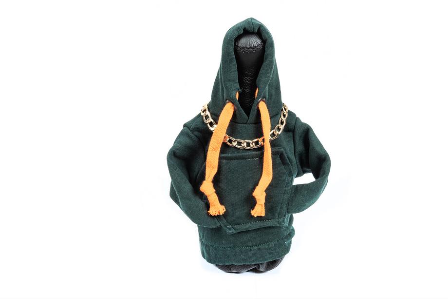 Versnellingspookhoes hoodie (groen, oranje trekkoord) Foto 1