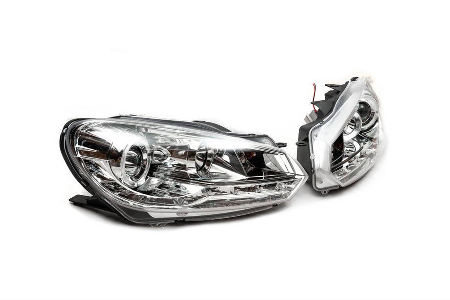 Volkswagen Golf 6 2008–2014 Koplampen voorzijde Silver (2 stuks, LED) Foto 3