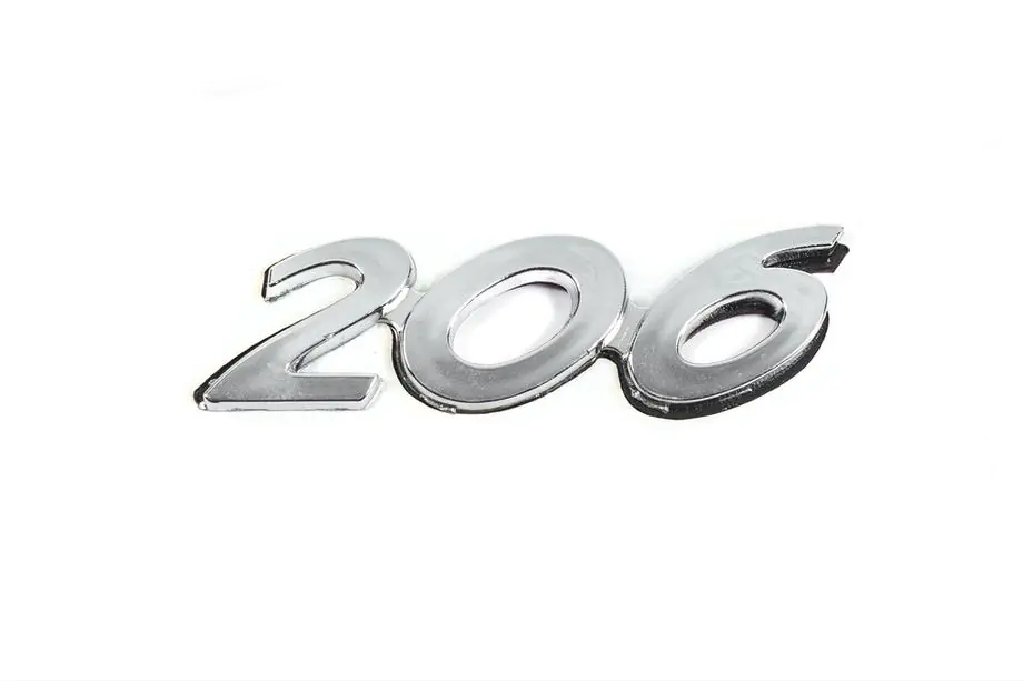 Peugeot 206 1998–2024 Opschrift 206 (90 x 25 mm) Foto 1