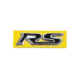 RS embleem zwart met chroom (95 x 25 mm) foto 1