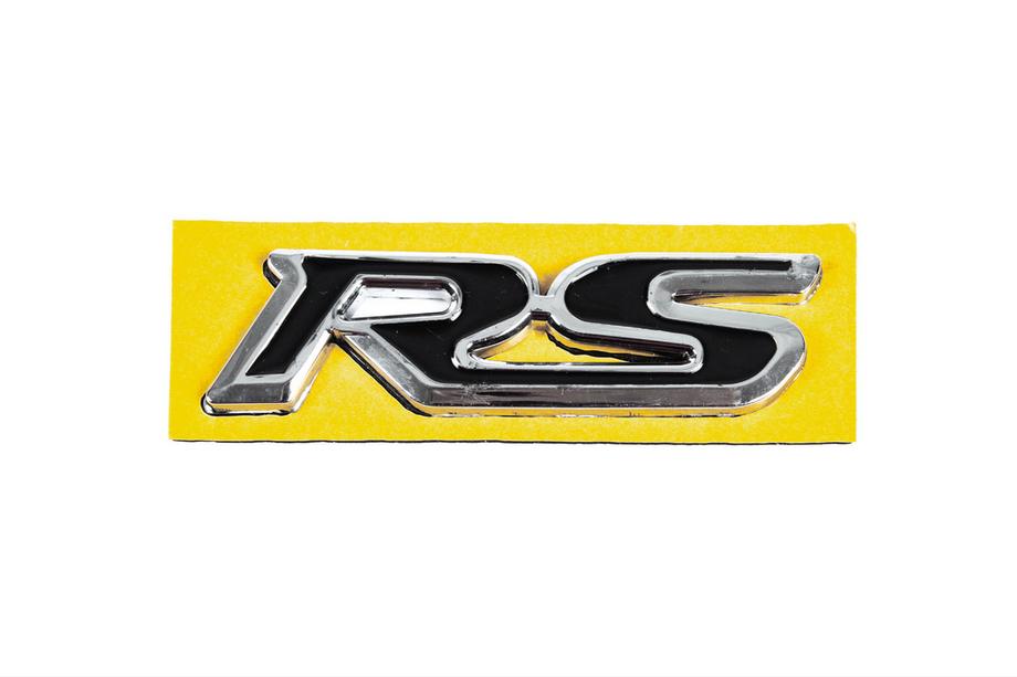 Honda RS embleem zwart met chroom (95 x 25 mm) Foto 1
