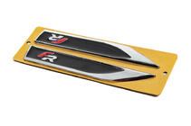 Zijstrips FR zwart/chroom (145 mm x 22 mm) foto 2