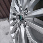 Skoda Stickers voor wielnaafkappen 56 mm J1009 (4 stuks) foto 2