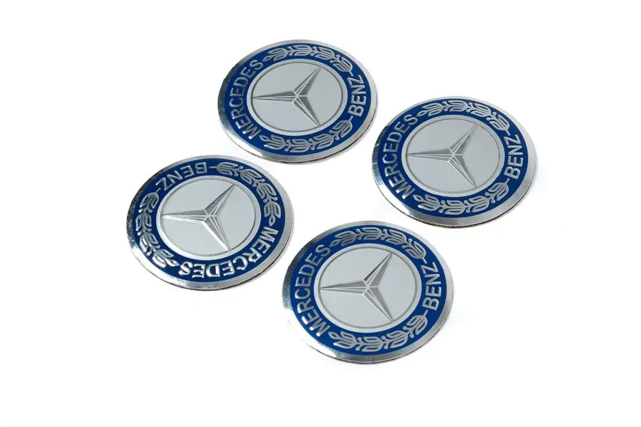 Mercedes-Benz Stickers voor naafdoppen 56 mm J1017 (4 stuks) Foto 1