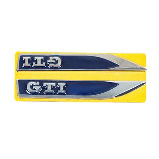 Zijstrips GTI blauw/chroom (145 x 22 mm) foto 1