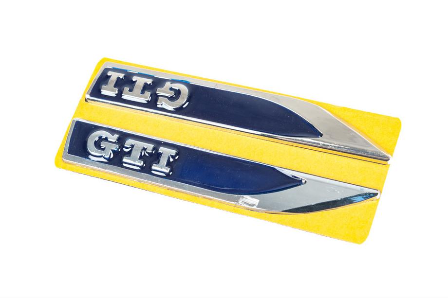 Zijstrips GTI blauw/chroom (145 x 22 mm) Foto 2