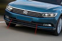 Volkswagen Jetta 2011–2018 Chrom sierlijsten voor bumpergrille 2014-2018 OmsaLine (RVS) foto 1