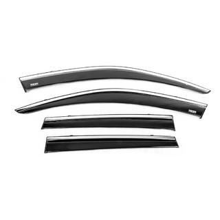 Raamwinddeflectoren met chroomlijst (4 stuks, Niken) Volkswagen Touareg 2010–2018 foto 3
