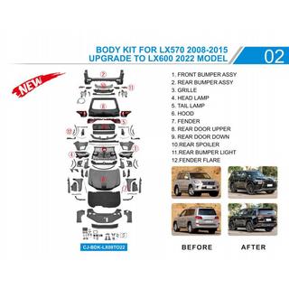 Faceliftkit voor LX600 Lexus LX570/450d 2008–2022 foto 2