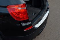 BMW X3 F25 2011–2018 RVS achterbumperbeschermer OmsaLine (glanzend, roestvrij) foto 1