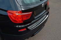 BMW X3 F25 2011–2018 RVS achterbumperbeschermer OmsaLine (glanzend, roestvrij) foto 2