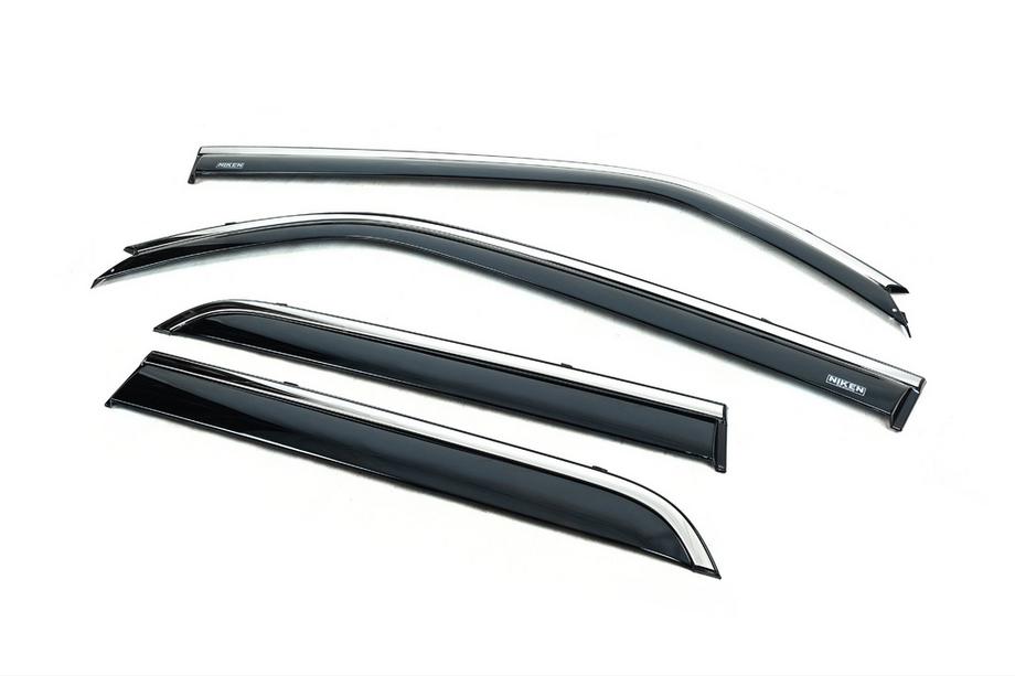 Toyota 4Runner 2009–2024 Raamwindschermen met chromen sierlijst (set van 4, Niken) Image