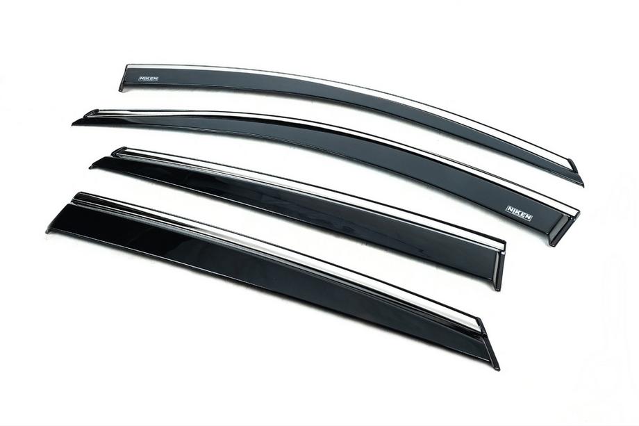 MG ZS 2017–2024 Raamwindschermen met chromen sierlijst (set van 4, Niken) Foto 2
