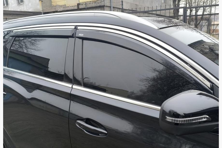 Chery Tiggo 7 2020– Raamwindschermen met chromen sierlijst (set van 4, Niken) Image