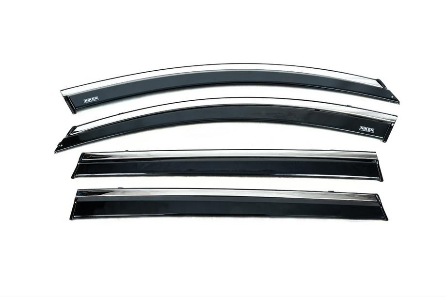 Chery Tiggo 8 2017– Raamwindschermen met chromen sierlijst (set van 4, Niken) Image
