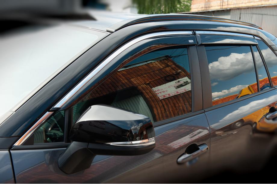 Toyota Rav 4 2019–2025 Raamwindschermen met chromen sierlijst (set van 4, Niken) Image