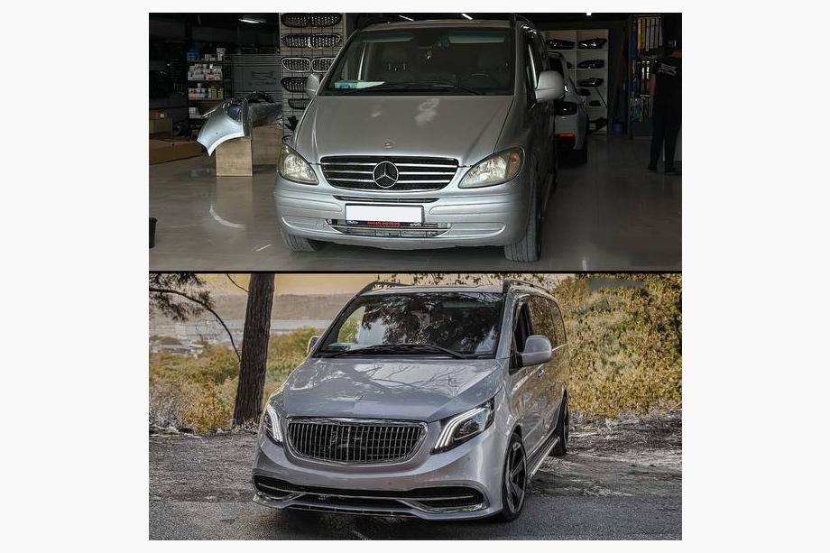 Mercedes Vito W639 2004–2014 Restylingkit voor W447 Maybach Foto 7