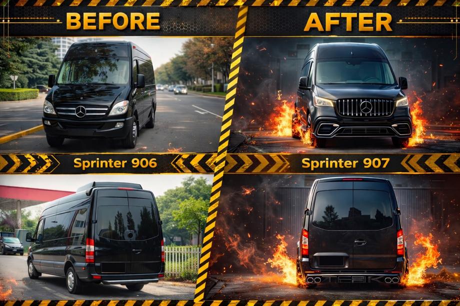 Mercedes Sprinter W906 2006–2018 Facelift kit voor W907 Image