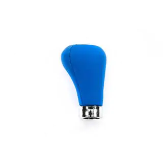 OEM versnellingspookknop (kunstleer, blauw glad) foto 2