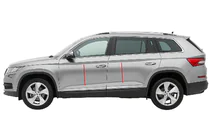 Skoda Kodiaq 2016–2023 Carmos smalle deurstrip (RVS) foto 1