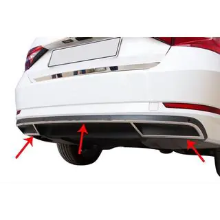Carmos bumper eindstukken (3 stuks, RVS) foto 1