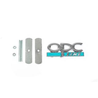 Metalen OPC Line grillebadge (chroom + blauw) foto 1