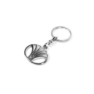 Metalen sleutelhanger met Daewoo-logo foto 2
