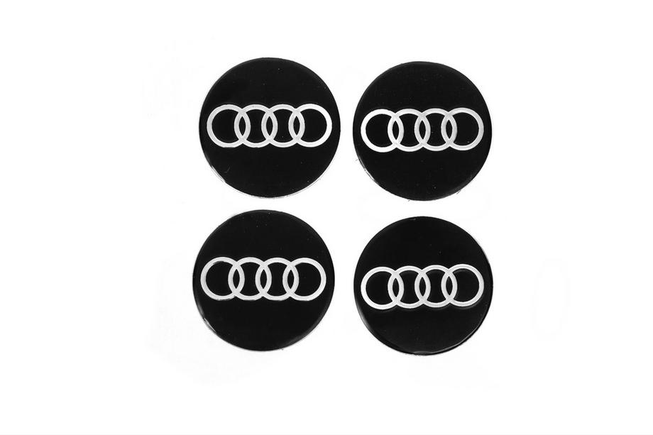 Audi Stickers voor naafdopjes 60 mm (4 stuks) Image