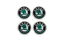 Skoda Stickers voor naafdoppen V2 60 mm (4 stuks) foto 1