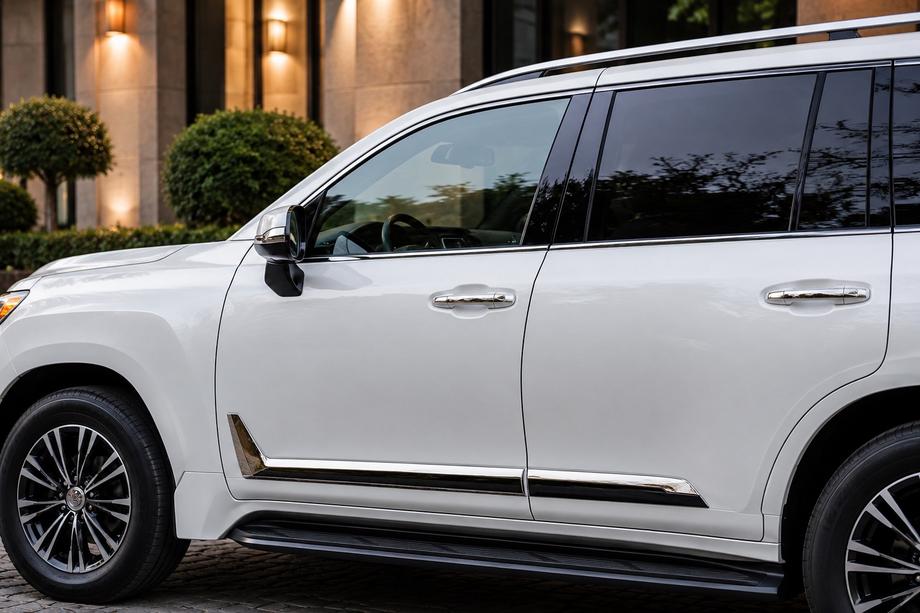 Lexus LX 500d/600 2022– Zwarte deurlijsten F-Sport wit/zwart (set van 4, ABS) Foto 2