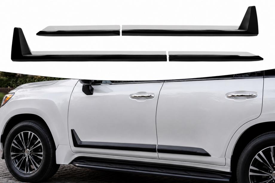 Lexus LX 500d/600 2022– Zwarte deurlijsten F-Sport wit/zwart (set van 4, ABS) Foto 1