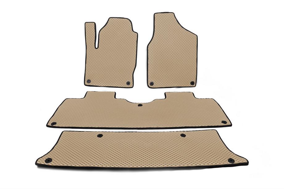 Volkswagen Sharan 1995–2010 EVA automatten (3 rijen, beige) Image