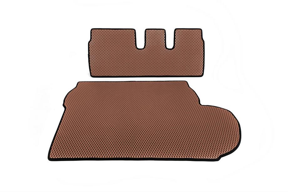 Mitsubishi Outlander 2006–2012 Bagageruimatte (EVA, bruin) 7-zits Met subwoofer Image