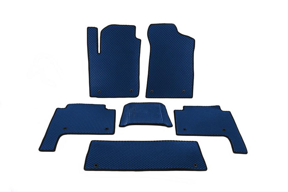 Nissan Patrol Y62 2010–2024 Interieurmatten 3 rijen (EVA, blauw) Image