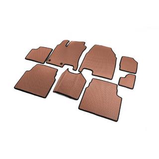 EVA automatten voor +2 (3 rijen, bruin) Nissan Qashqai 2007–2010 foto 2