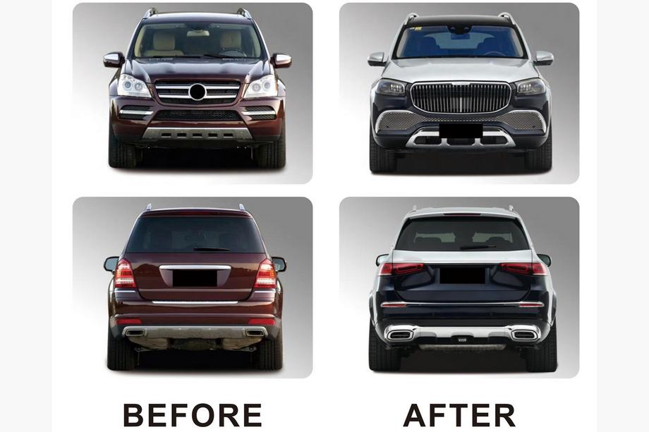 Mercedes GL-klasse X164 2006–2012 Restylingkit voor GLS X167 in Maybach-stijl Image